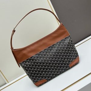 Goyard Grenadine Hobo Bag In Goyardine Canvas Brown