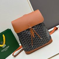 Goyard Alpin MM Backpack In Goyardine Canvas Brown