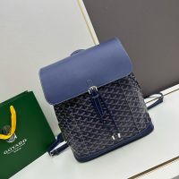 Goyard Alpin MM Backpack In Goyardine Canvas Navy Blue