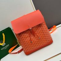 Goyard Alpin MM Backpack In Goyardine Canvas Orange
