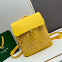 Goyard Alpin MM Backpack In Goyardine Canvas Yellow