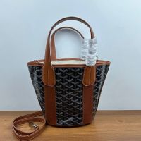 Goyard Belharra PM Bag In Goyardine Canvas Brown