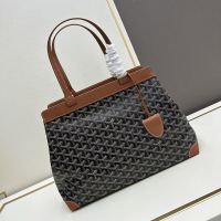 Goyard Bellechasse Biaude PM Bag In Goyardine Canvas Brown