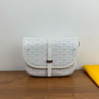 Goyard Belvedere PM Bag In Goyardine Canvas White
