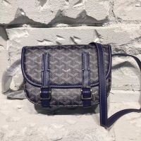 Goyard Belvedere PM Messenger In Goyardine Canvas Navy Blue
