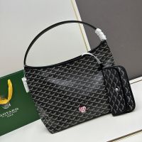 Goyard Boheme Hobo Bag In Coeur Goyardine Canvas Black
