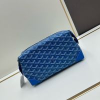Goyard Bowling 25 Toiletry Bag In Goyardine Canvas Blue