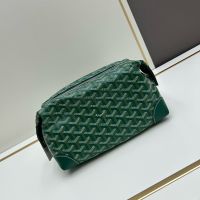 Goyard Bowling 25 Toiletry Bag In Goyardine Canvas Green