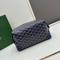 Goyard Bowling 25 Toiletry Bag In Goyardine Canvas Navy Blue