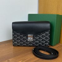 Goyard Chypre Wallet-Pouch In Goyardine Canvas Black