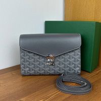 Goyard Chypre Wallet-Pouch In Goyardine Canvas Grey