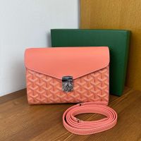 Goyard Chypre Wallet-Pouch In Goyardine Canvas Light Orange