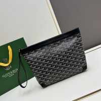 Goyard Conti Pouch In Goyardine Canvas Black/Brown