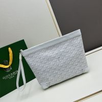Goyard Conti Pouch In Goyardine Canvas White