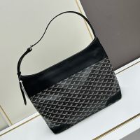 Goyard Grenadine Hobo Bag In Goyardine Canvas Black
