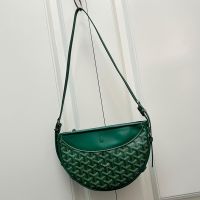 Goyard Hirondelle Bag In Goyardine Canvas Green