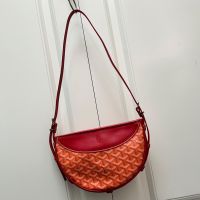 Goyard Hirondelle Bag In Goyardine Canvas Orange/Red