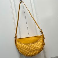 Goyard Hirondelle Bag In Goyardine Canvas Yellow