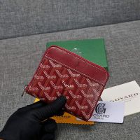 Goyard Matignon PM Wallet In Goyardine Canvas Burgundy