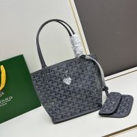 Goyard Mini Anjou Reversible Tote In Coeur Goyardine Calfskin Grey