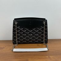 Goyard Mini Rouette Structure Bag In Goyardine Canvas Black