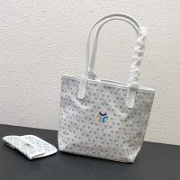 Goyard Mini Saint Louis Reversible Tote In Exclusive Colours Goyardine Claire-Voie Canvas Blue