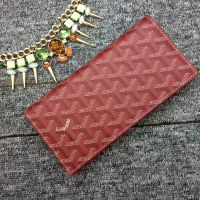 Goyard Richelieu Long Wallet In Goyardine Canvas Burgundy