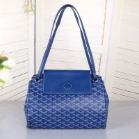 Goyard Rouette Souple Bag In Goyardine Canvas Blue