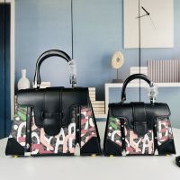 Goyard Saigon Structure Bag In Letters Camouflage Goyardine Canvas Black/Pink