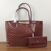Goyard Saint Louis Reversible Tote In Goyardine Canvas Burgundy