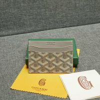 Goyard Saint-Sulpice Card Wallet In Goyardine Canvas Grey