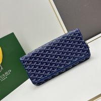 Goyard Sainte-Marie MM Clutch In Goyardine Canvas Blue