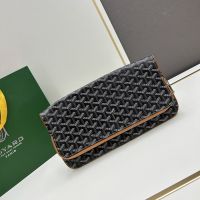 Goyard Sainte-Marie MM Clutch In Goyardine Canvas Brown