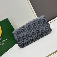 Goyard Sainte-Marie MM Clutch In Goyardine Canvas Grey