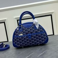 Goyard Saint-Jeanne Bowling Bag In Goyardine Canvas Blue