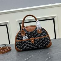 Goyard Saint-Jeanne Bowling Bag In Goyardine Canvas Brown