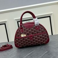 Goyard Saint-Jeanne Bowling Bag In Goyardine Canvas Burgundy