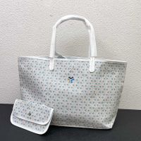 Goyard Saint Louis Reversible Tote In Exclusive Colours Goyardine Claire-Voie Canvas Blue