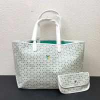 Goyard Saint Louis Reversible Tote In Exclusive Colours Goyardine Claire-Voie Canvas Green