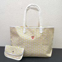 Goyard Saint Louis Reversible Tote In Exclusive Colours Goyardine Claire-Voie Canvas Yellow