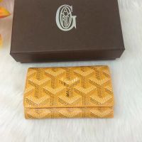 Goyard Saint-Michel Key Ring In Goyardine Canvas Yellow