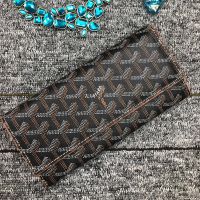 Goyard Varenne Long Wallet In Goyardine Canvas Brown