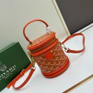 Goyard Cannes Handbag In Goyardine Canvas Orange