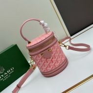 Goyard Cannes Handbag In Goyardine Canvas Pink
