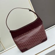 Goyard Grenadine Hobo Bag In Goyardine Canvas Burgundy